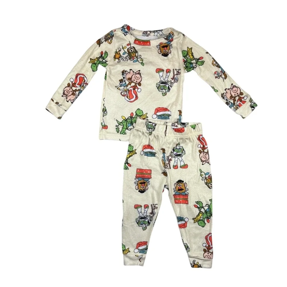 Disney/Pixar Toy Story Christmas Pajamas with Woody, Buzz, Rex, Slinky Size 2T